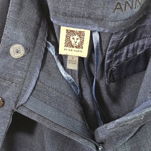 Anne Klein Women's Pants Bowie Crepe Neutral Casual Size 4 Slim Fit Tapered Leg - Picture 5 of 11